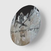 勇気付けられる感動的強度石英 ラウンド壁時計 (傾斜)