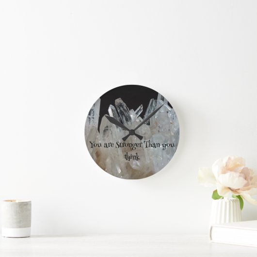 勇気付けられる感動的強度石英 ラウンド壁時計 (ホーム)