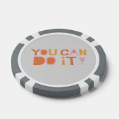 勇気付けられる文字オングレー ポーカーチップ (シングル)