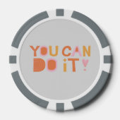 勇気付けられる文字オングレー ポーカーチップ (正面)