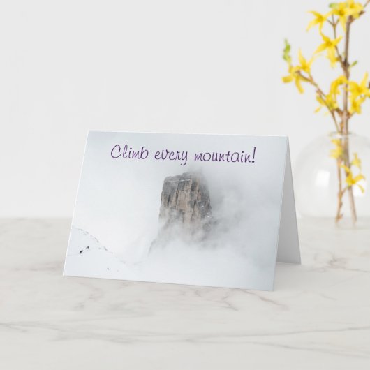 勇気付けられる登山付き登山用カード カード (黄色い花)