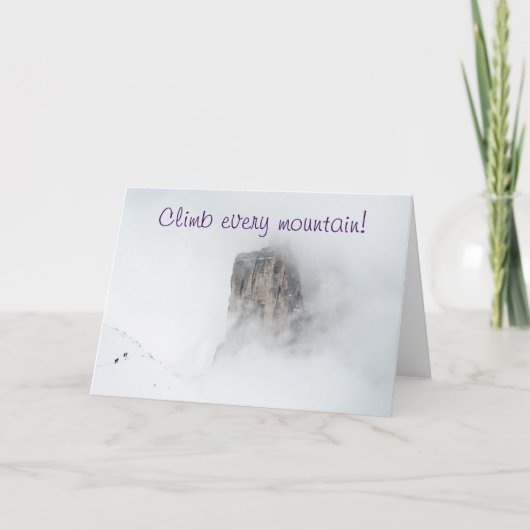勇気付けられる登山付き登山用カード カード (正面)