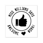 勇気付けられる素晴らし作業先生パーソナライズされた セルフインキングスタンプ (デザイン)