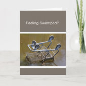 勇気付けられる経済ショッピングカートお金が同封 カード (正面)