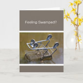 勇気付けられる経済ショッピングカートお金が同封 カード (黄色い花)