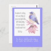 勇気付けられる聖なる書物、 経典ブルーバードガーデンバード ポストカード (正面/裏面)