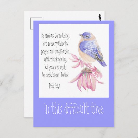 勇気付けられる聖なる書物、 経典ブルーバードガーデンバード ポストカード (正面/裏面)