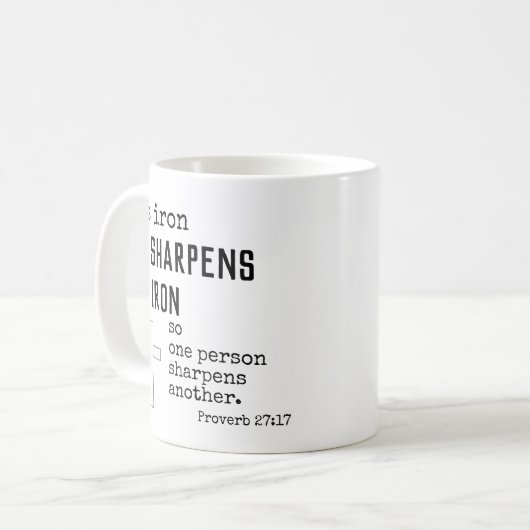 勇気付けられる聖書の諺17:17 コーヒーマグカップ (正面左)