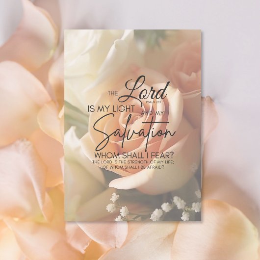 勇気付けられる聖書詩篇27:1 カード
