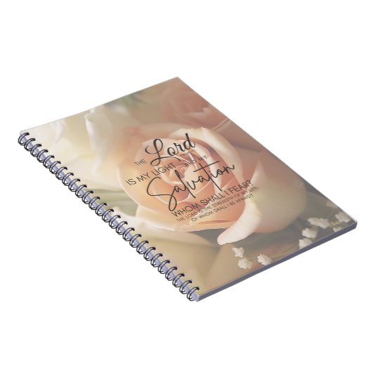 勇気付けられる聖書詩篇27:1 ノートブック (右側)