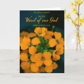 勇気付けられる花グリーティングカード カード (黄色い花)