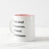 勇気付けられる語とシンプル文字 ツートーンマグカップ (正面左)