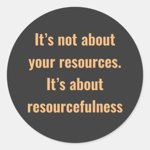 勇気付けられる語とシンプル文字  ラウンドシール