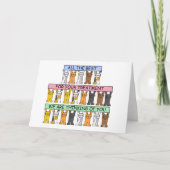 勇気付けられる通りトリートメント猫たち カード (正面)