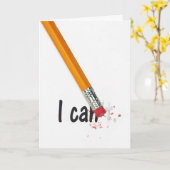 勇気付けられる鉛筆イレーザー カード (黄色い花)