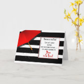 -勇気付けられる雨マグで踊ること カード (黄色い花)