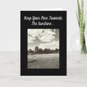 勇気付けられる顔ザサンシャインインスピレーションバース カード (正面)