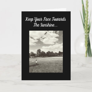 勇気付けられる顔ザサンシャインインスピレーションバース カード