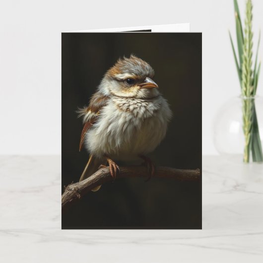 勇気付けられる高揚引用文ホープかわいい鳥について カード (正面)