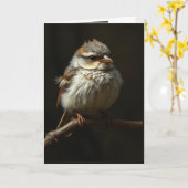 勇気付けられる高揚引用文ホープかわいい鳥について カード (黄色い花)