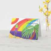 勇気付けられる12のステップ回復 カード (黄色い花)