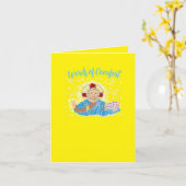 勇気付けられる カード (黄色い花)