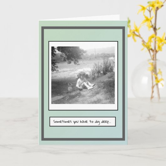 勇気付けられる カード (黄色い花)