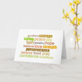 勇気付けられる カード (黄色い花)