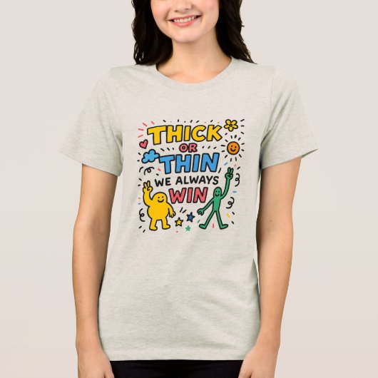 勇気付けられる トライブレンドTシャツ (正面)