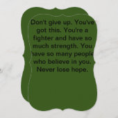 勇気付けられる ノートカード (正面/裏面)