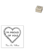 勇気付けられる、ハート形状先生 ラバースタンプ (押印)