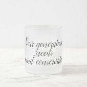 勇気付けられる フロストグラスマグカップ (中央)