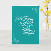 勇気付けられる – 万事順調 カード (黄色い花)