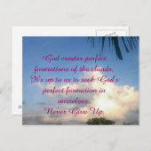 勇気付けられる:「与えNEVER UP ON GOD」ポストカード ポストカード (正面/裏面)