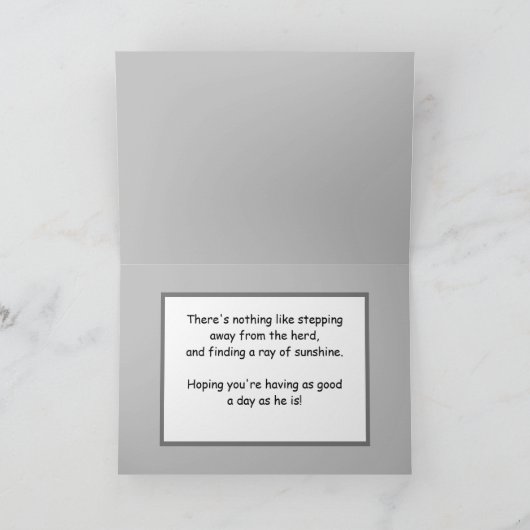 勇気付けられる、太陽の下にかわいいファームシーン カード (内部)