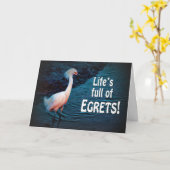 勇気付けられる-後悔しないで下さい-で動かして下さい(白鷺) カード (黄色い花)