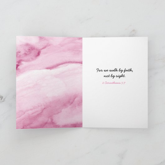 勇気付けられる、我々は信仰によって歩く見るによってではない カード (内部)