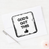 勇気付けられる:神の得これだ スクエアシール (封筒)