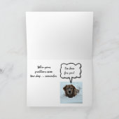 勇気付けられる、私はあなたのためにここにいる可愛い犬をサポート カード (内部)