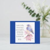 勇気付けられる,聖なる書物、 経典,明るいブルーバード ポストカード (スタンド正面)