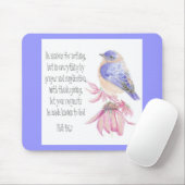 勇気付けられる,聖なる書物、 経典，明るいブルーバード マウスパッド (マウス)