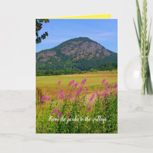 勇気付けられる、自然シーン、自分の言葉 カード (正面)