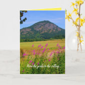 勇気付けられる、自然シーン、自分の言葉 カード (黄色い花)