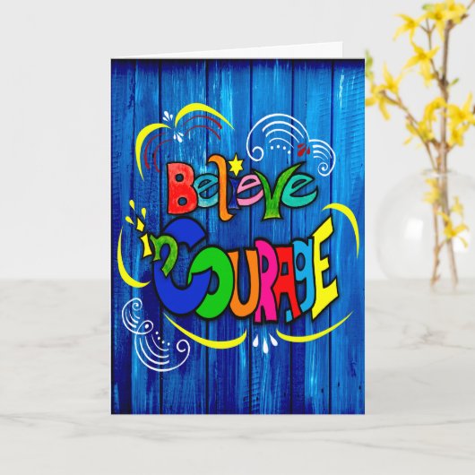 勇気信じを出して カード (黄色い花)