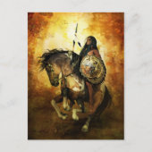 勇気先住民アメリカン・ウォリアー ポストカード (正面)