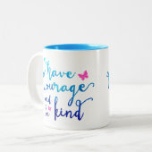 勇気及び親切さのコーヒー・マグ ツートーンマグカップ (正面左)