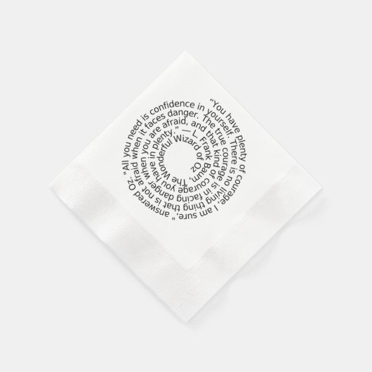 勇気引用文カクテルナプキン 縁ありカクテルナプキン (角)