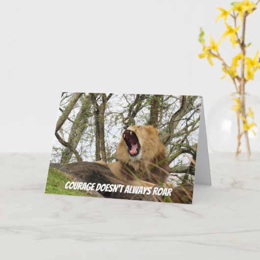 勇気引用文グリーティングカード カード (黄色い花)