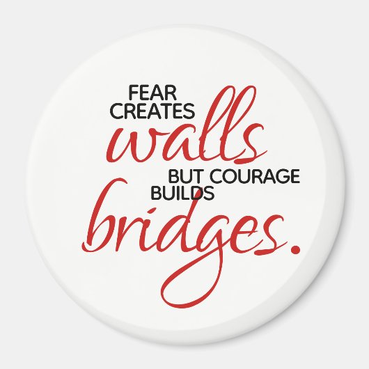 勇気感動的が橋を架ける マグネット (正面)