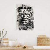 勇気感動的引用文 ポスター (キッチン)